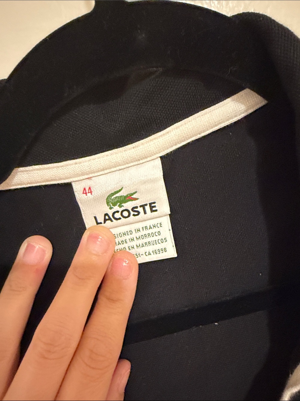 Lacoste Black Sleeveless Polo Dress with White Trim (size 44) - Picture 2 of 3